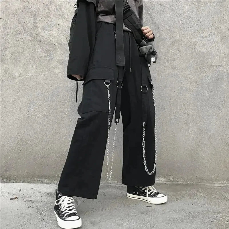 Pantalon Style Streetwear Hip - Hop avec Chaîne - deslyshopping