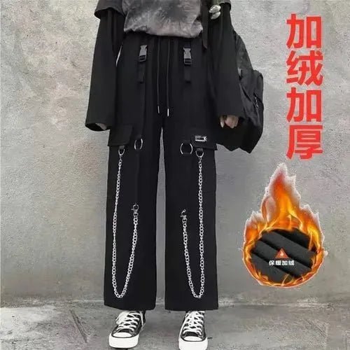 Pantalon Style Streetwear Hip - Hop avec Chaîne - deslyshopping