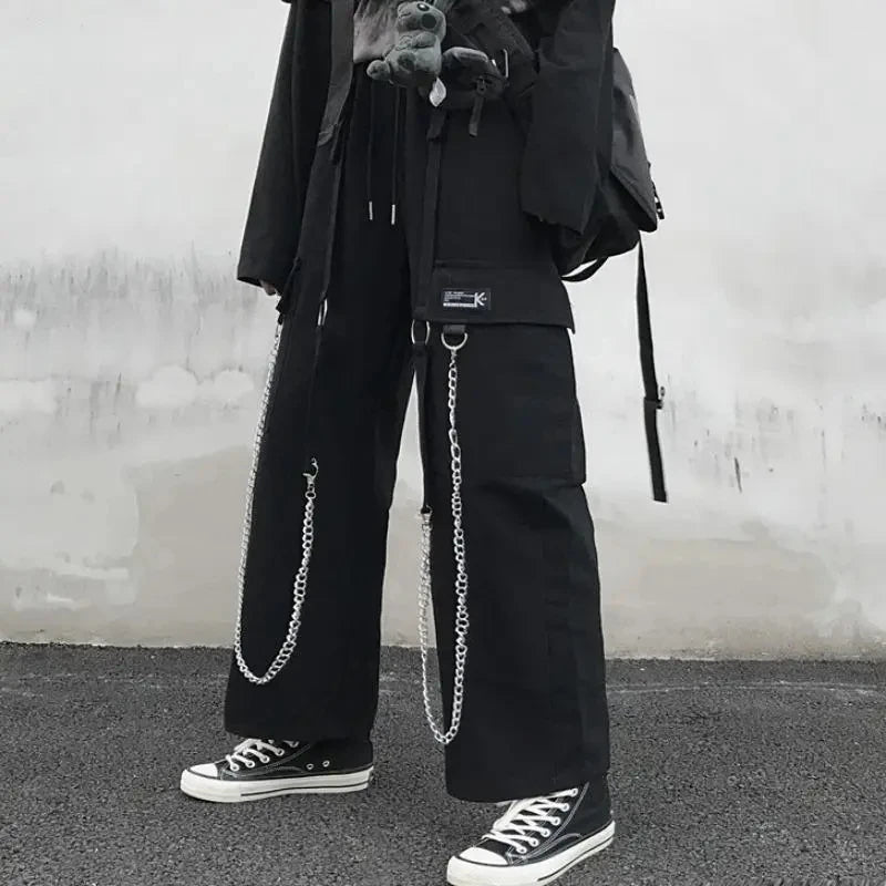 Pantalon Style Streetwear Hip - Hop avec Chaîne - deslyshopping