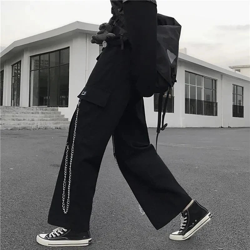 Pantalon Style Streetwear Hip - Hop avec Chaîne - deslyshopping