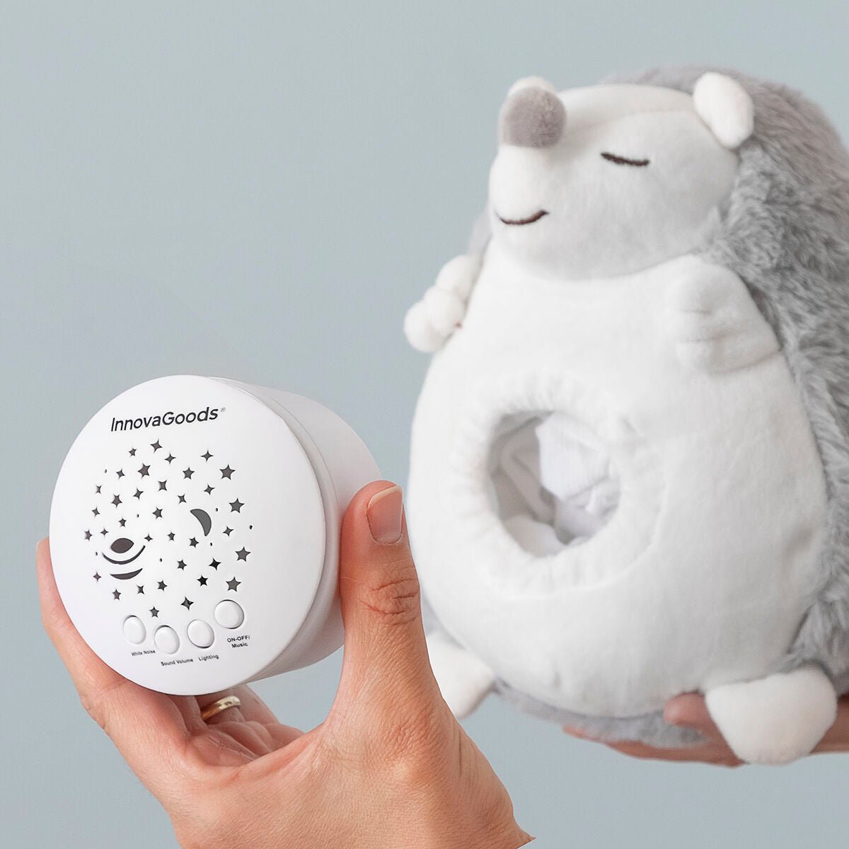 🦔 Peluche Hérisson Spikey avec Veilleuse & Bruit Blanc - deslyshopping