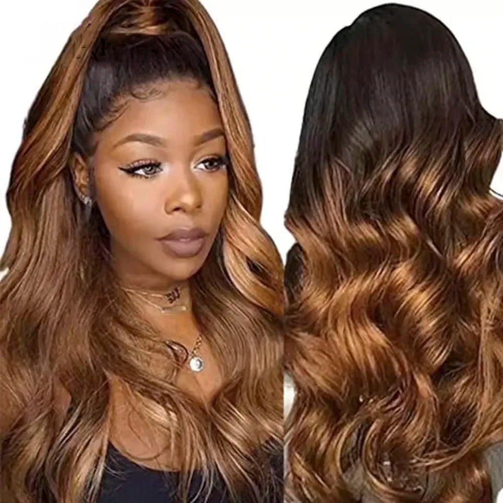 Perruque Body Wave Ombré 13x4 – Cheveux Humains Brésiliens Remy - deslyshopping