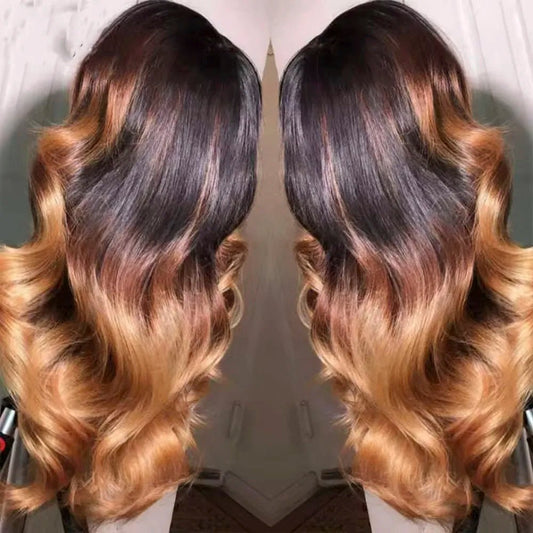 Perruque Body Wave Ombré 13x4 – Cheveux Humains Brésiliens Remy - deslyshopping