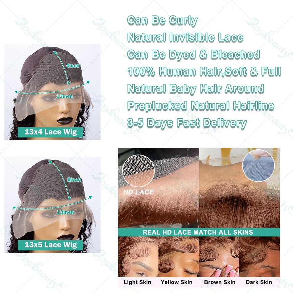 Perruque cheveux humains Body Wave - deslyshopping