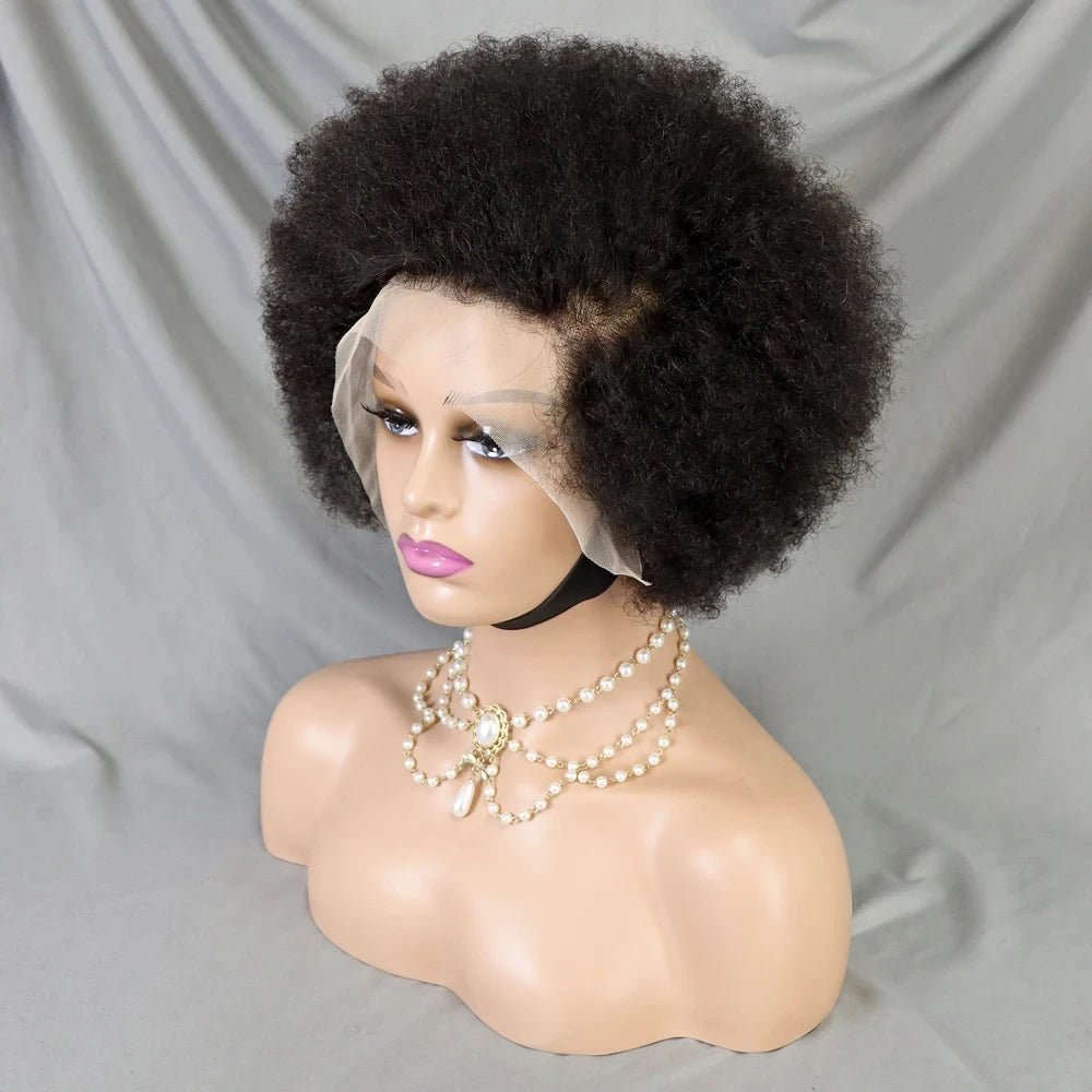 Perruque Courte Bouclée Crépu Afro Bob - deslyshopping