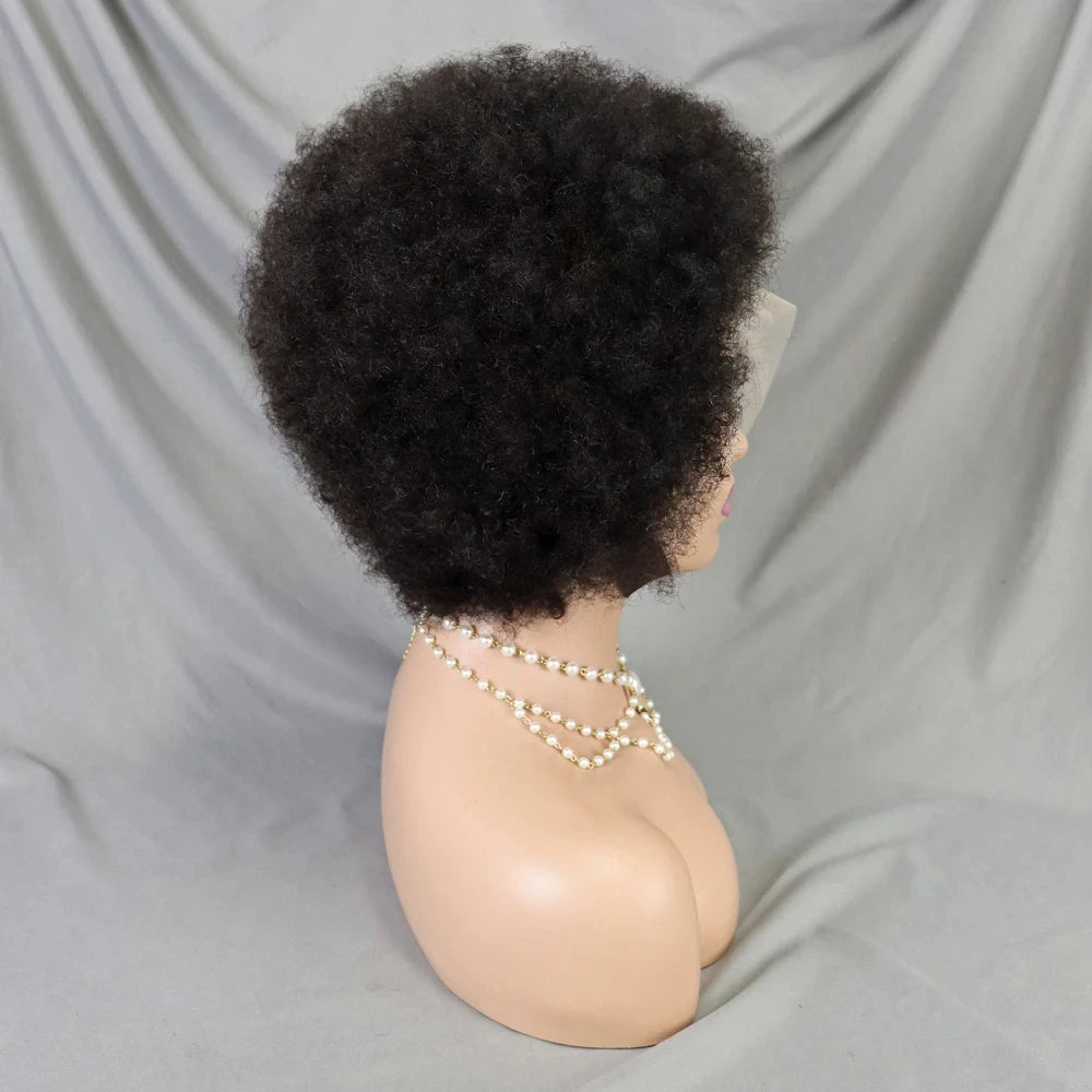 Perruque Courte Bouclée Crépu Afro Bob - deslyshopping