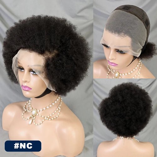Perruque Courte Bouclée Crépu Afro Bob - deslyshopping