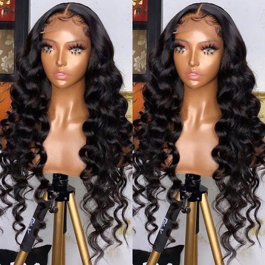 Perruque en Cheveux Humains Loose Wave Lace Frontal 10x10 - deslyshopping