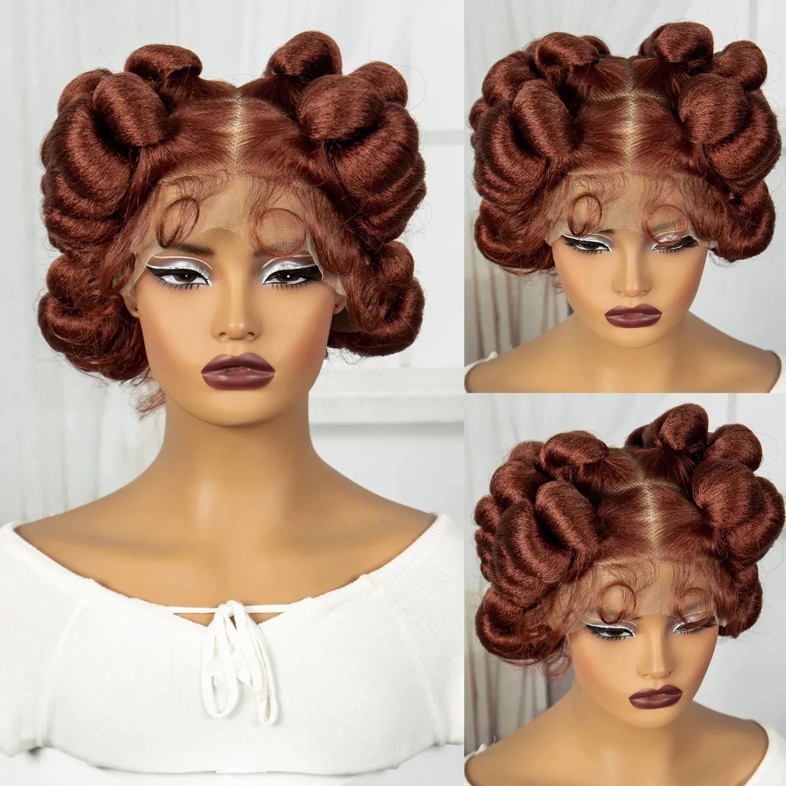 Perruque en dentelle tressée synthétique Bantu - deslyshopping