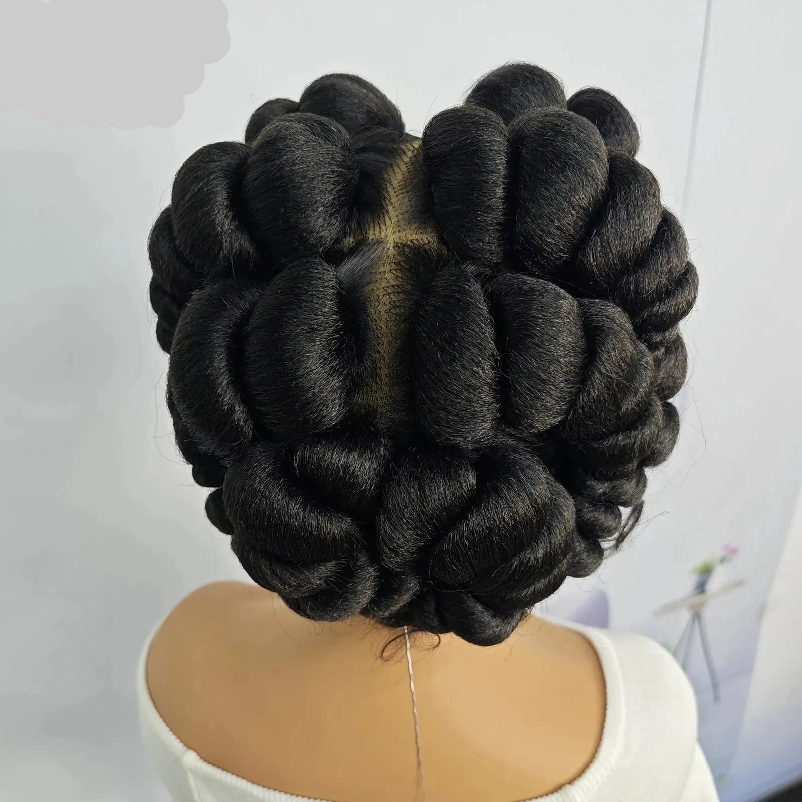 Perruque en dentelle tressée synthétique Bantu - deslyshopping