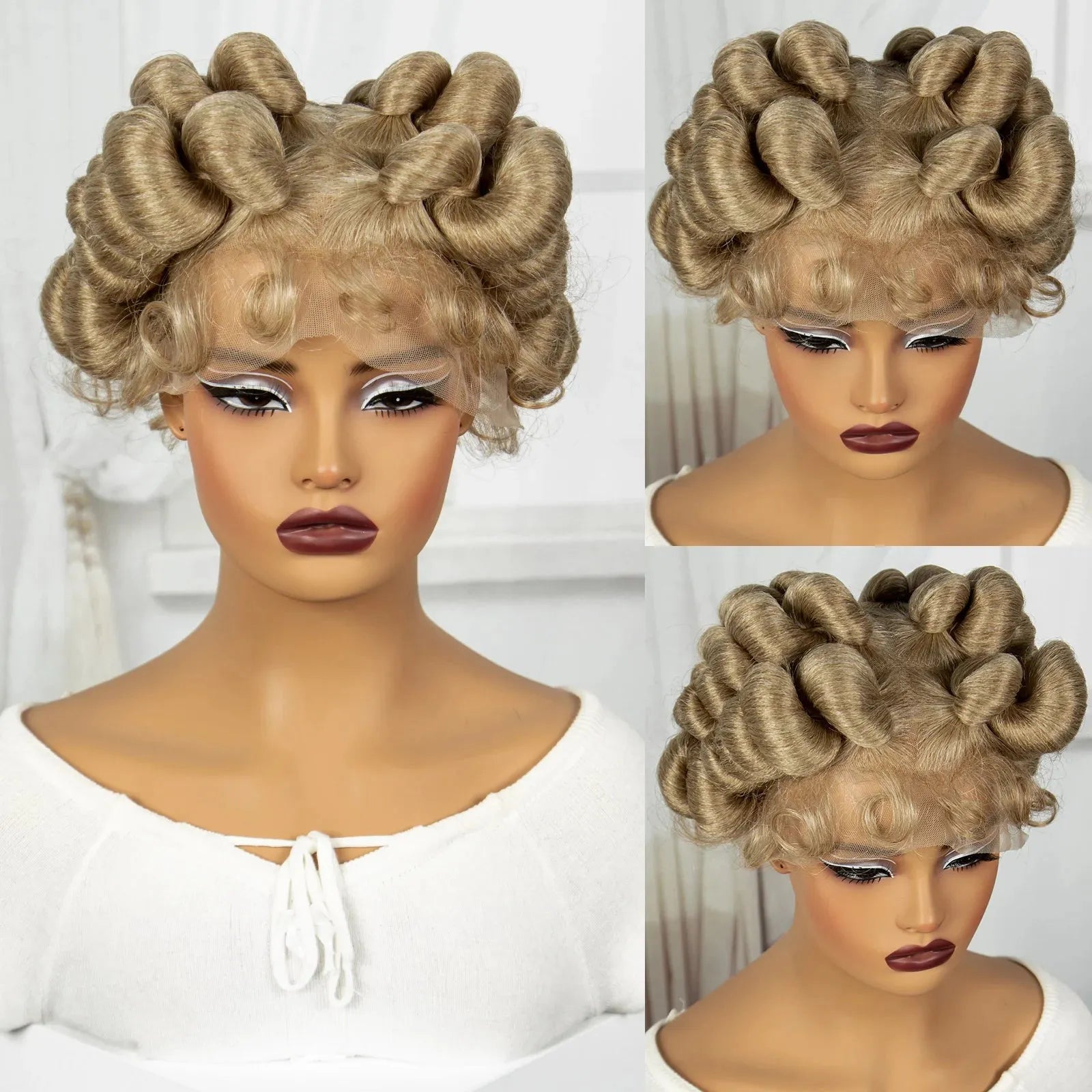 Perruque en dentelle tressée synthétique Bantu - deslyshopping