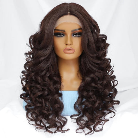 Perruque Synthétique Bouclée Sans Colle - deslyshopping