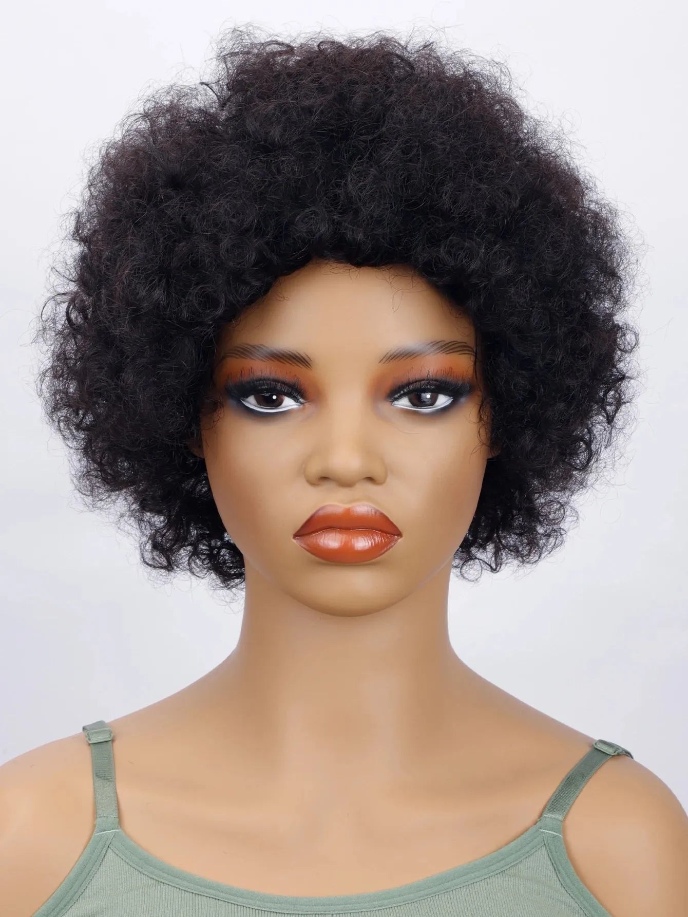 Perruques courtes en cheveux humains afro - deslyshopping