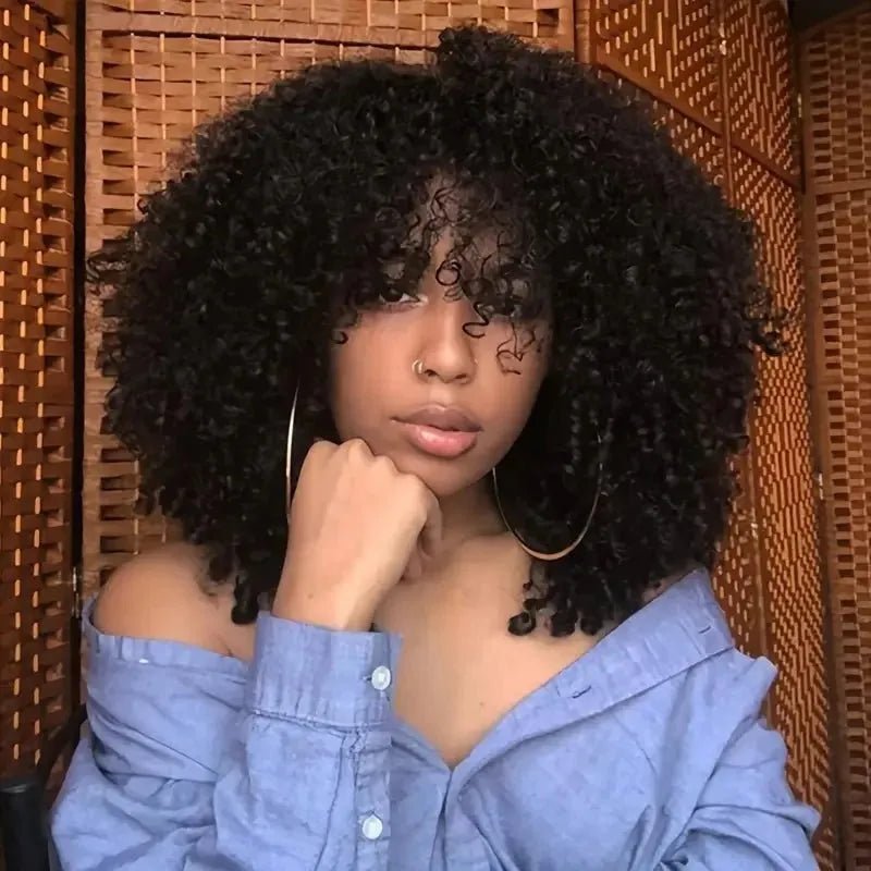 Perruques de cheveux bouclés crépus afro de 16" - deslyshopping