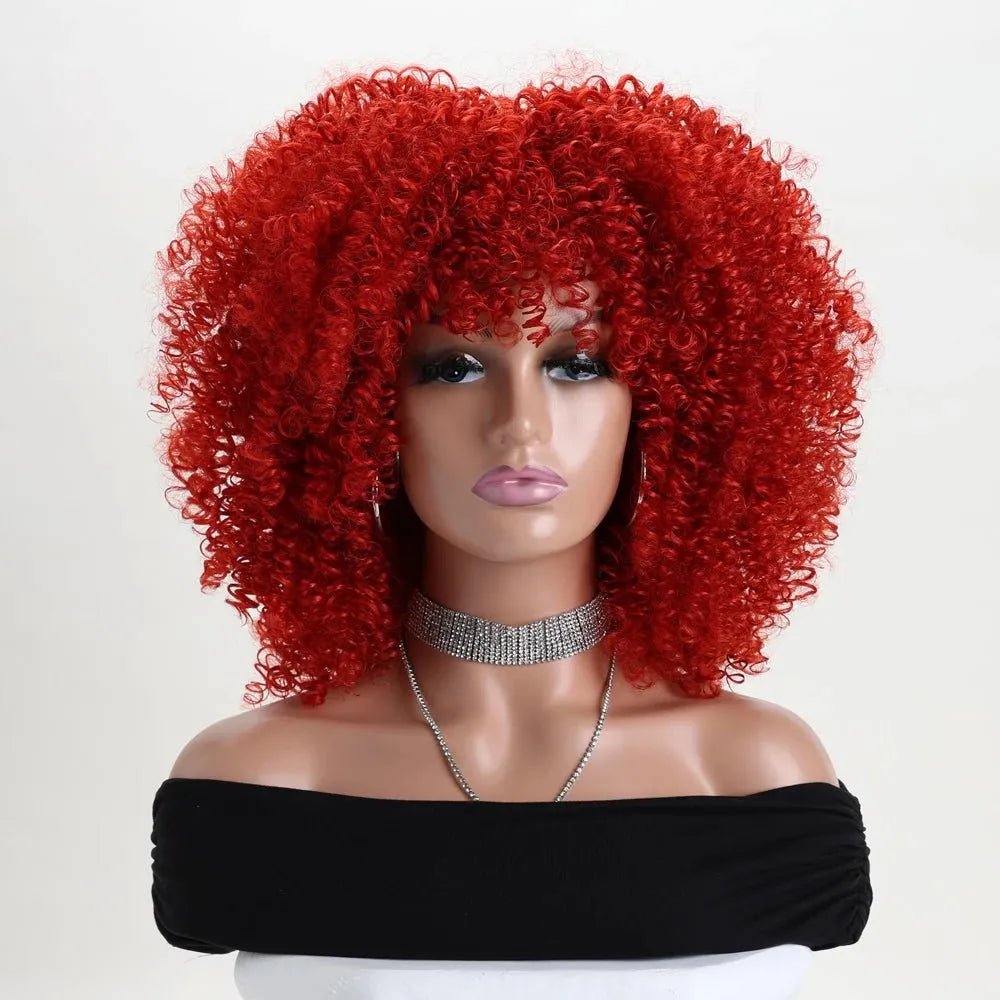 Perruques de cheveux bouclés crépus afro de 16" - deslyshopping