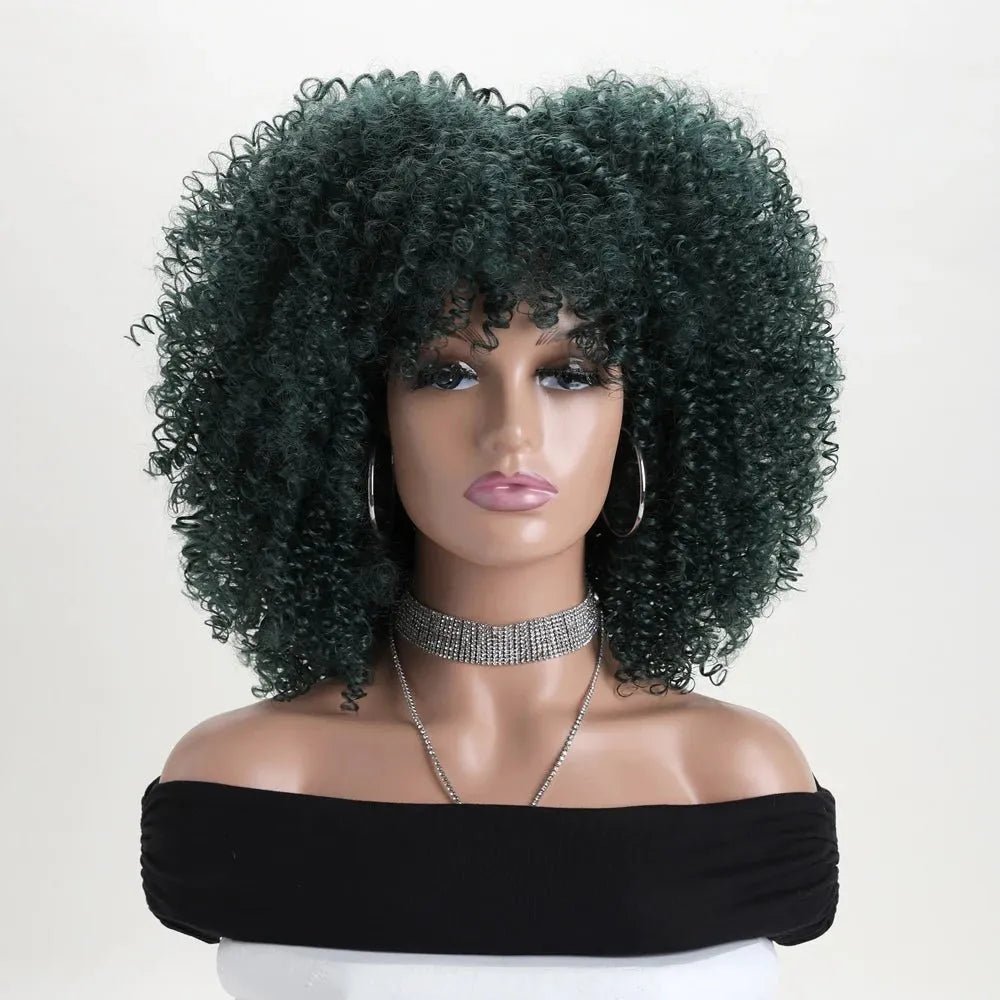 Perruques de cheveux bouclés crépus afro de 16" - deslyshopping