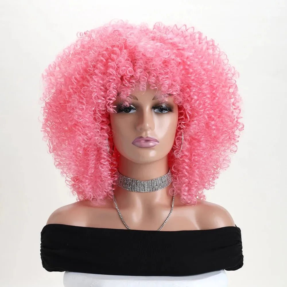 Perruques de cheveux bouclés crépus afro de 16" - deslyshopping