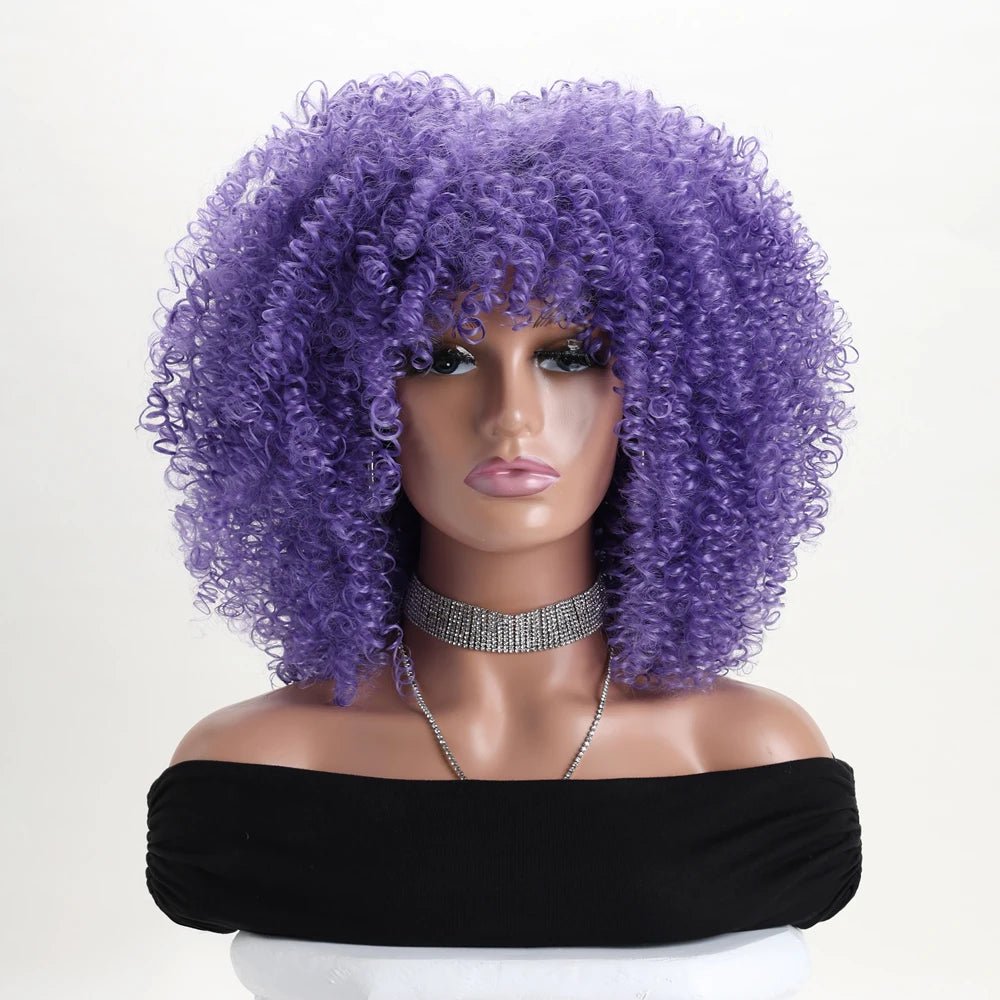 Perruques de cheveux bouclés crépus afro de 16" - deslyshopping