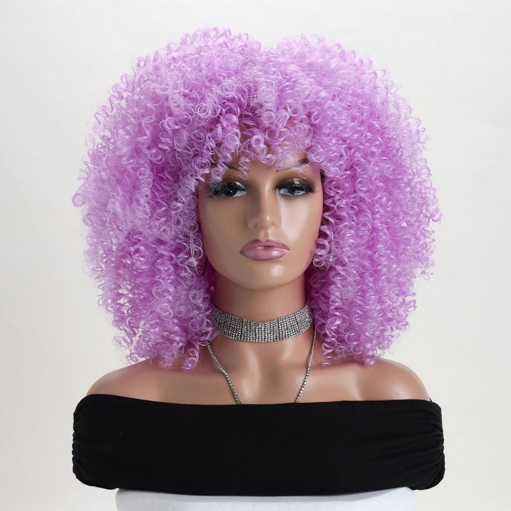Perruques de cheveux bouclés crépus afro de 16" - deslyshopping