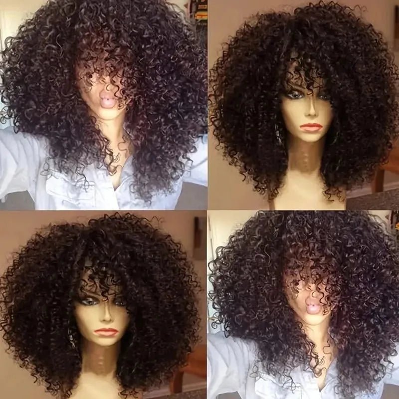 Perruques de cheveux bouclés crépus afro de 16" - deslyshopping