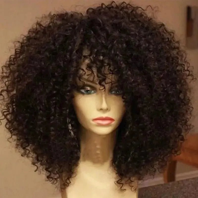 Perruques de cheveux bouclés crépus afro de 16" - deslyshopping