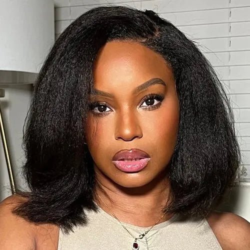 Perruques frontales crépues lisses sans colle - deslyshopping