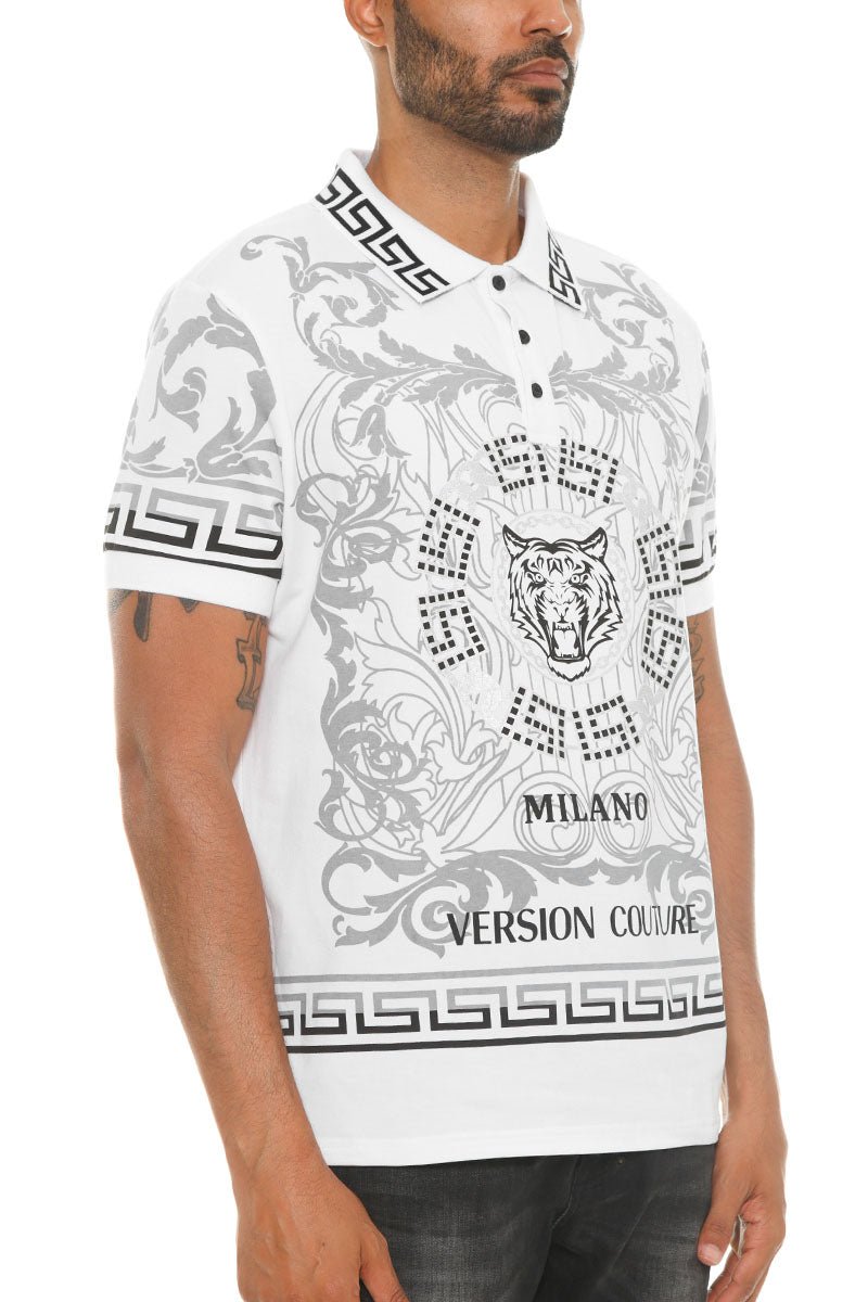 Polo à col imprimé italien - deslyshopping