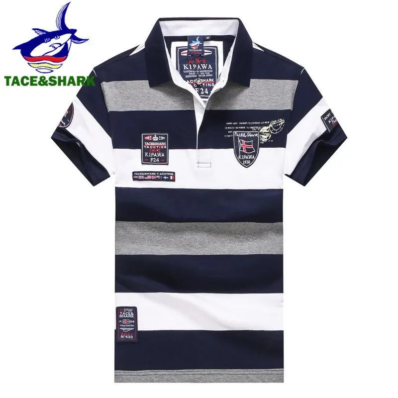 Polo à Rayures Larges pour Homme TACE&SHARK - deslyshopping