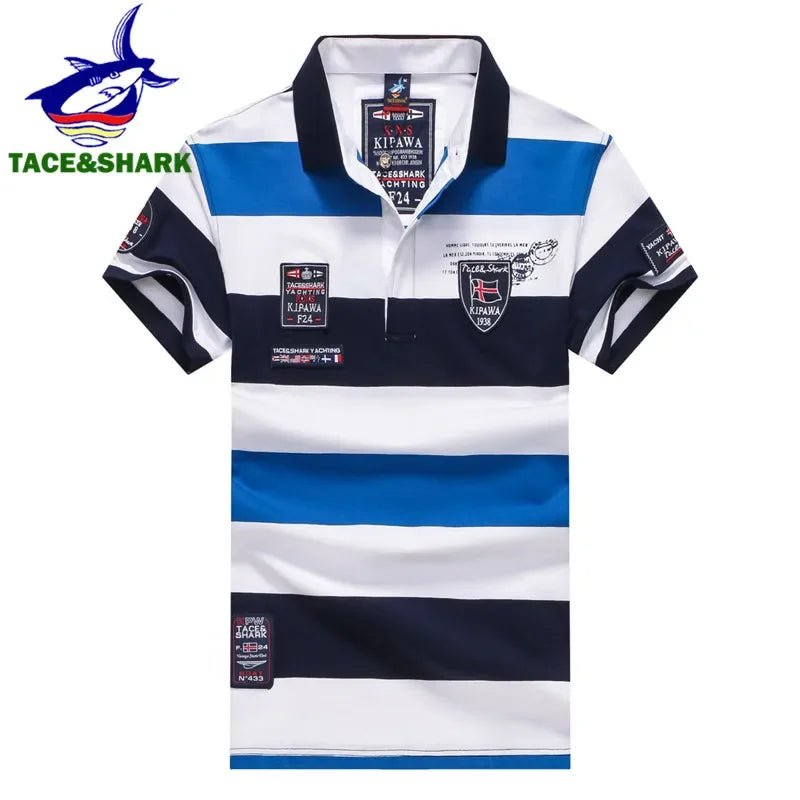 Polo à Rayures Larges pour Homme TACE&SHARK - deslyshopping