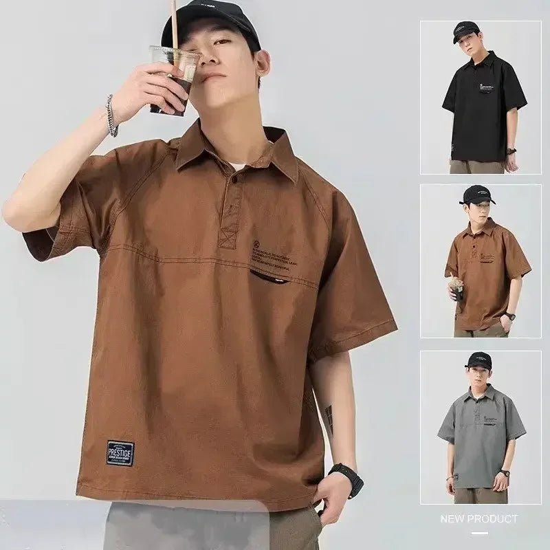 Polo Cargo Vintage Américain à Manches Courtes - deslyshopping