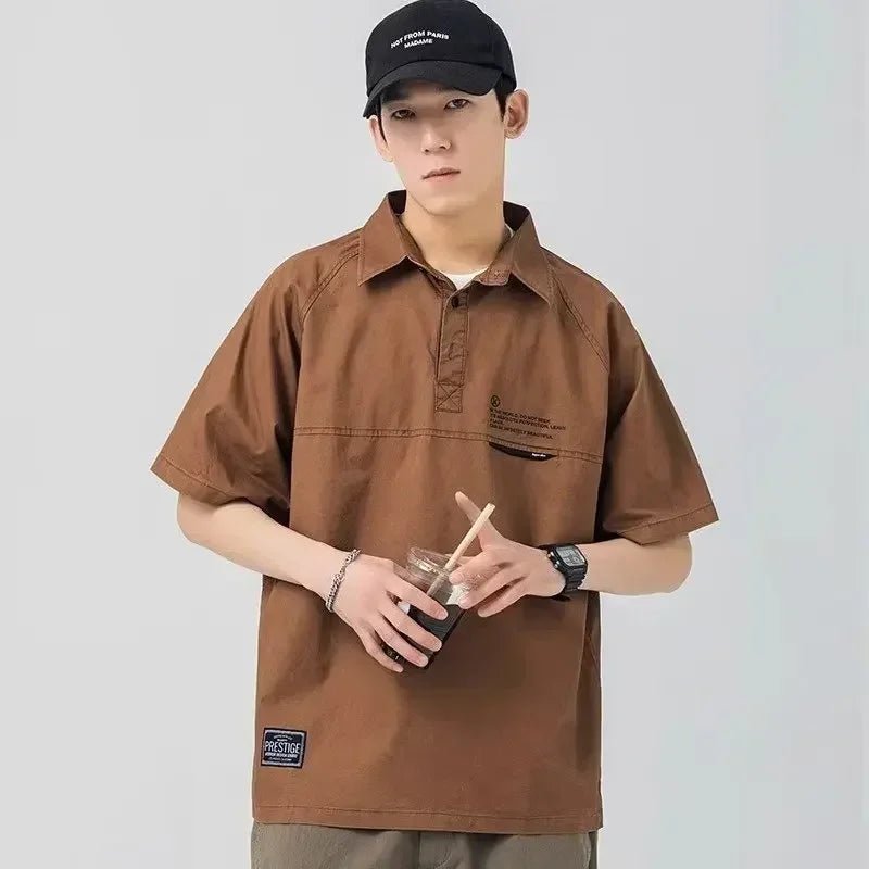 Polo Cargo Vintage Américain à Manches Courtes - deslyshopping