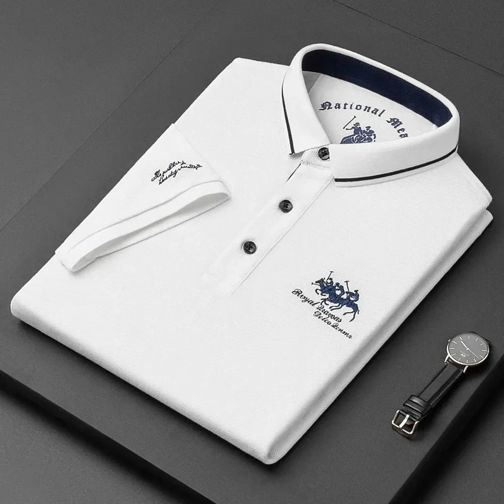 Polo d'Été Brodé à Manches Courtes pour Homme - deslyshopping