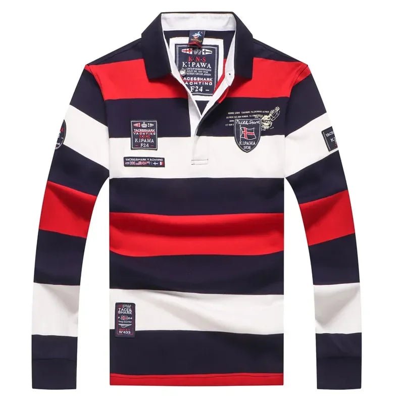 🦈 Polo Homme Manches Longues - TACE&SHARK - deslyshopping