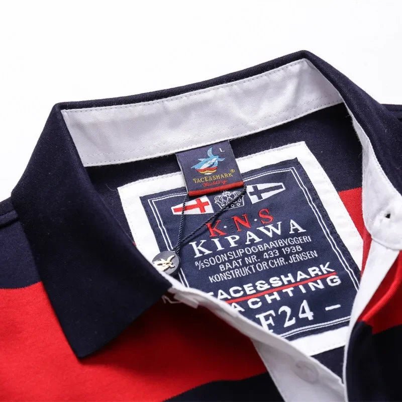 🦈 Polo Homme Manches Longues - TACE&SHARK - deslyshopping