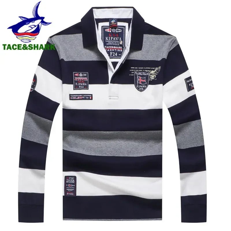 🦈 Polo Homme Manches Longues - TACE&SHARK - deslyshopping