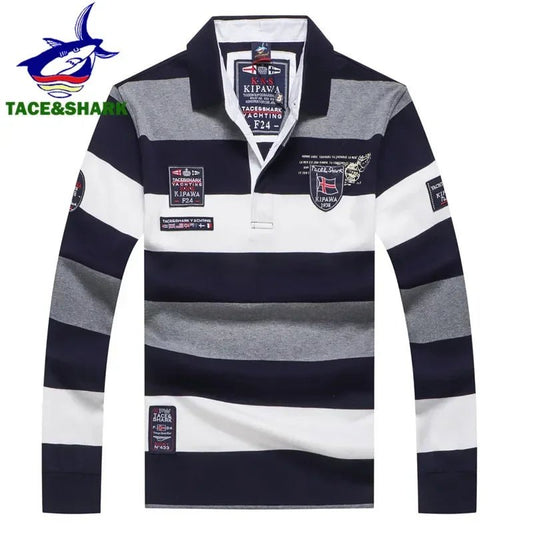 🦈 Polo Homme Manches Longues - TACE&SHARK - deslyshopping