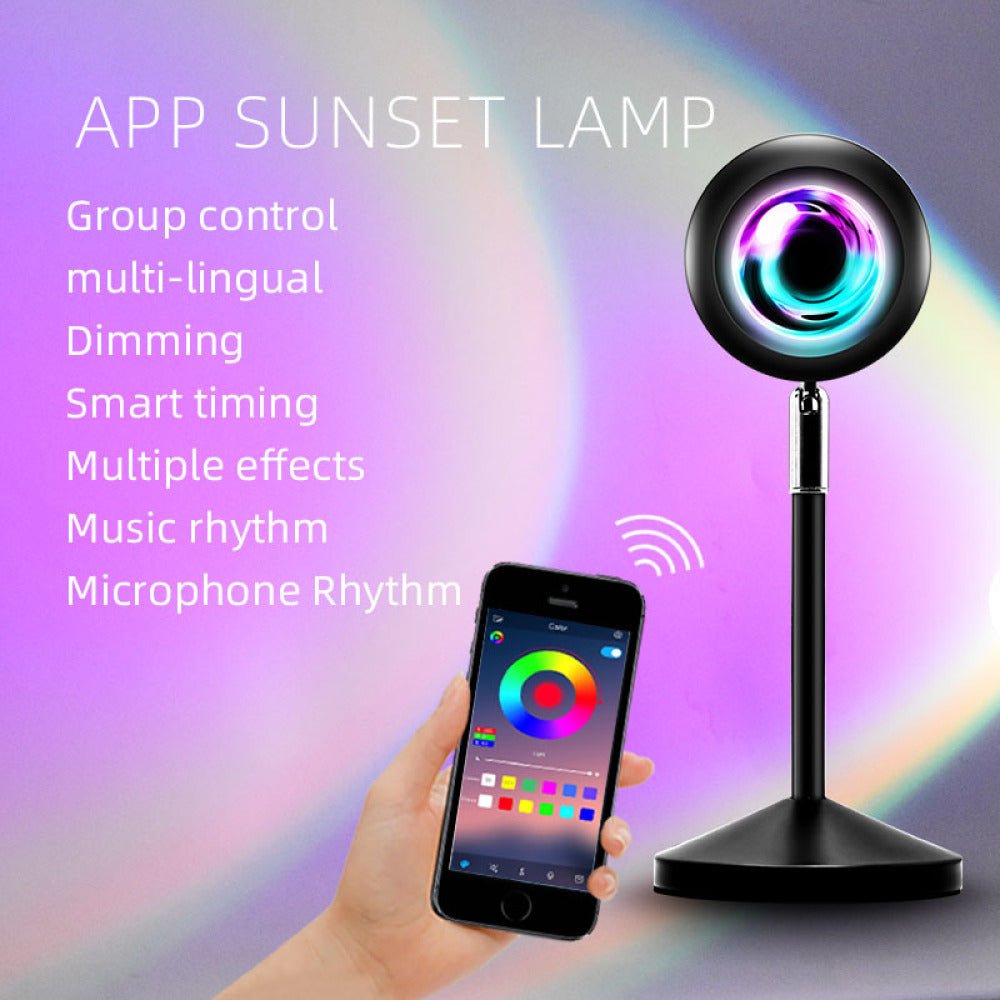 🌈 Projecteur Lampe de Coucher de Soleil Arc - en - Ciel - deslyshopping