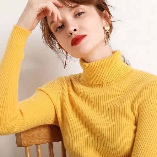 Pull à col roulé en cachemire - deslyshopping