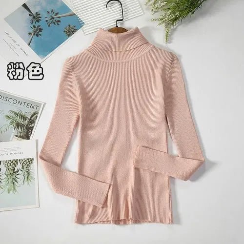 Pull à col roulé simple - deslyshopping