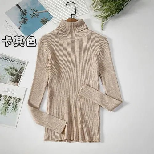 Pull à col roulé simple - deslyshopping