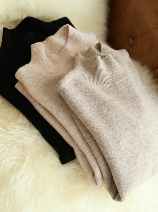 Pull Femme Chic à Col Roulé - deslyshopping