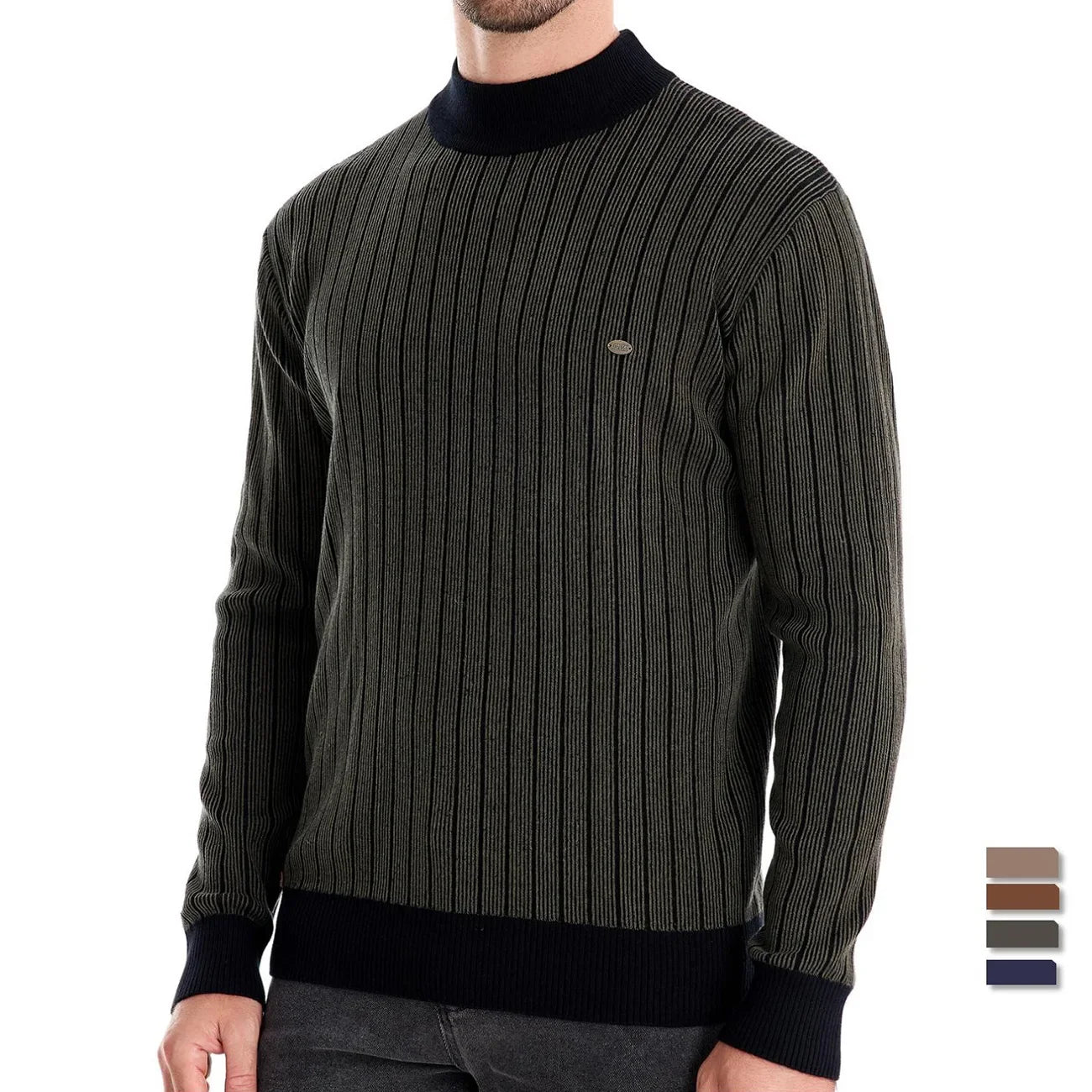 🔥 Pull Homme Automne - Hiver – Col Mi - Haut - deslyshopping