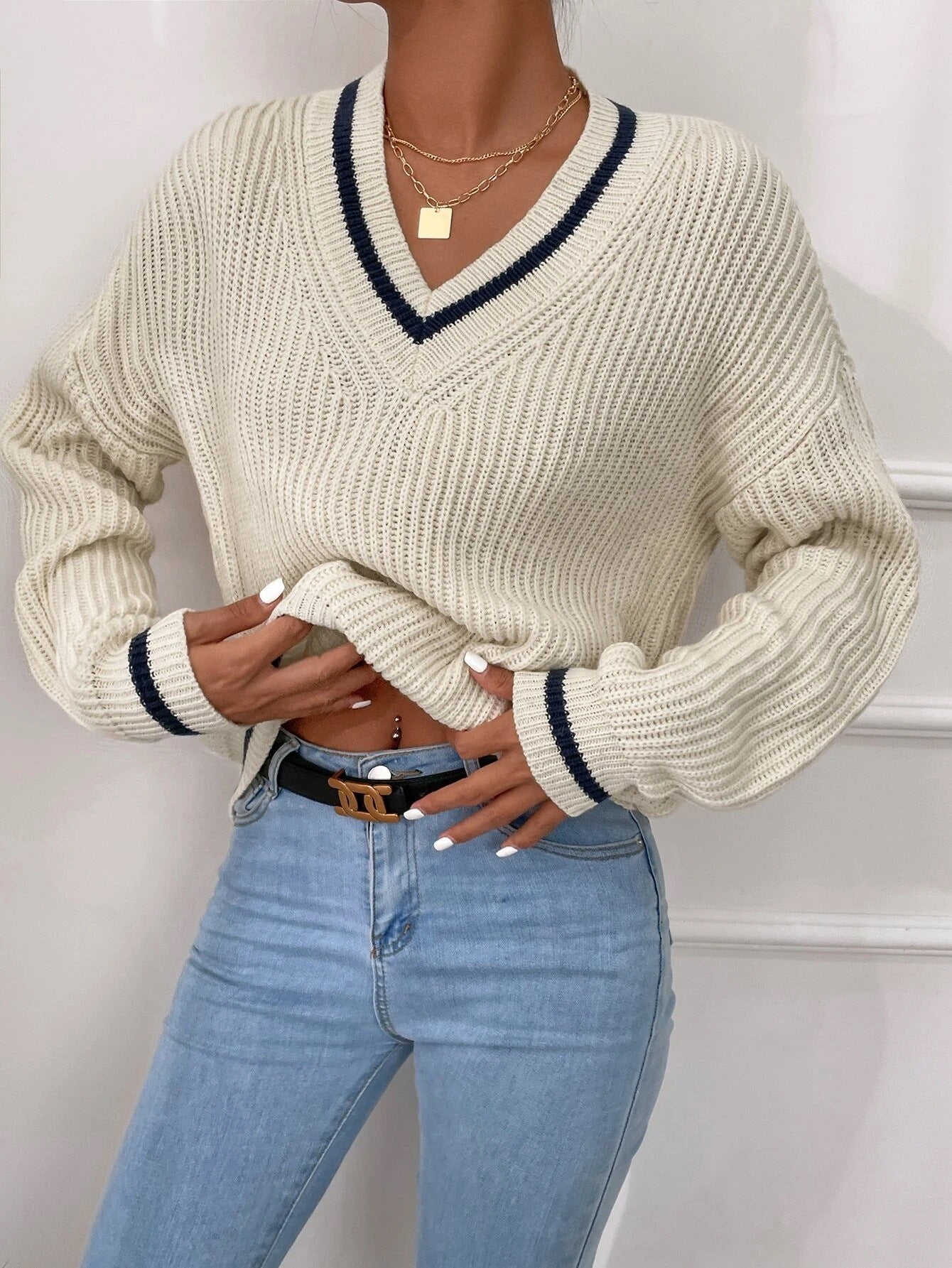 Pull rayé preppy chic - deslyshopping