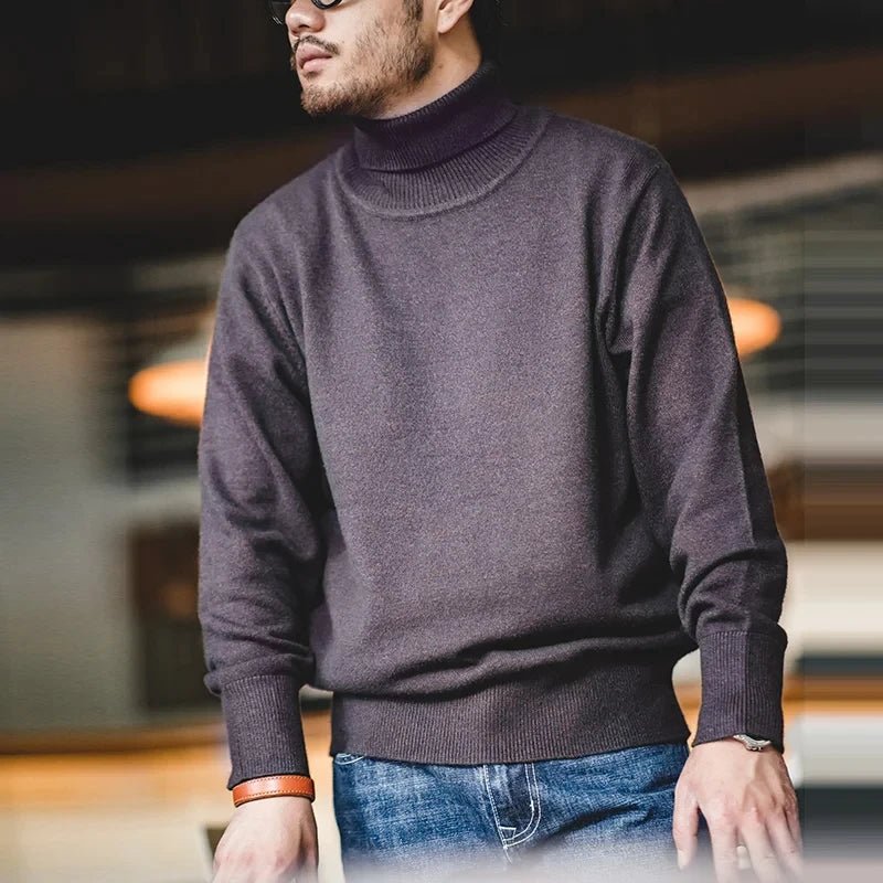 Pull thermique à col roulé pour homme - deslyshopping