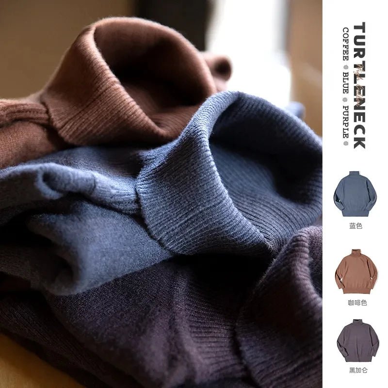Pull thermique à col roulé pour homme - deslyshopping