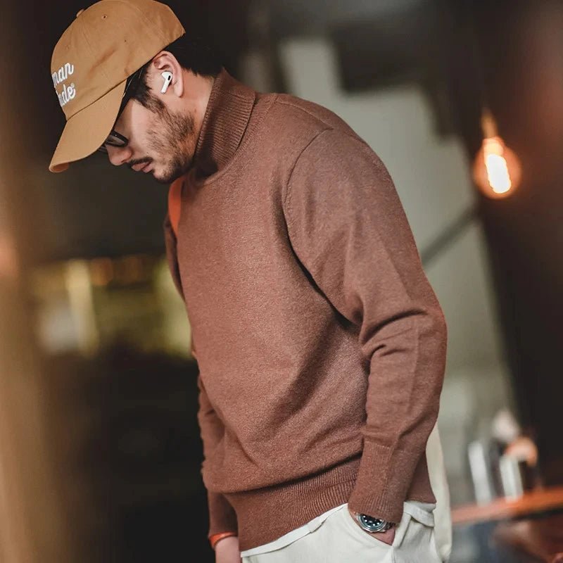 Pull thermique à col roulé pour homme - deslyshopping