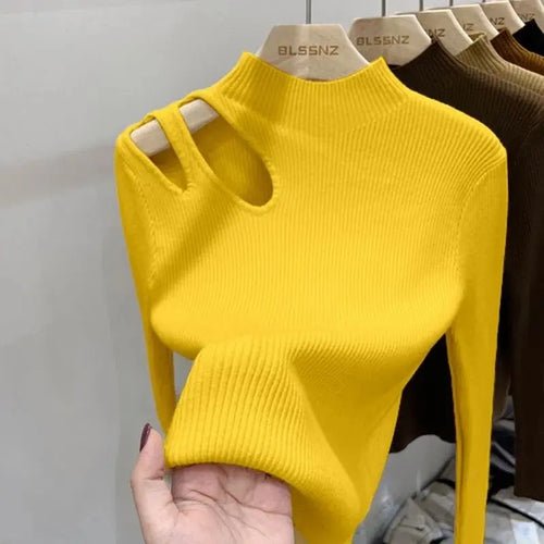 Pull tricoté à col roulé - deslyshopping
