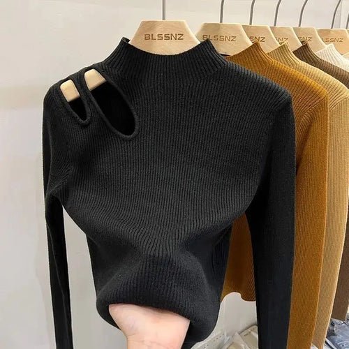 Pull tricoté à col roulé - deslyshopping