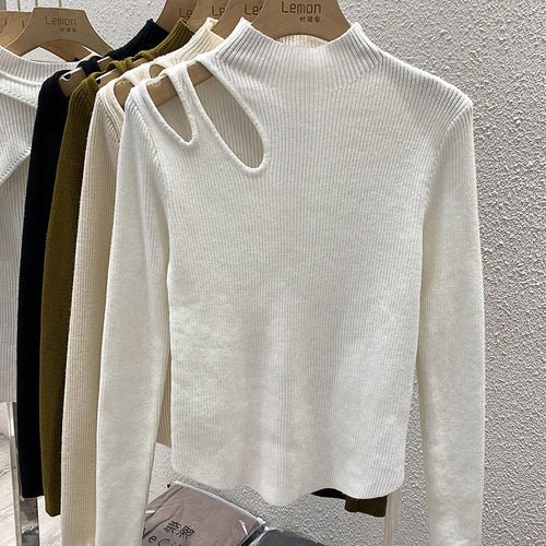 Pull tricoté à col roulé - deslyshopping