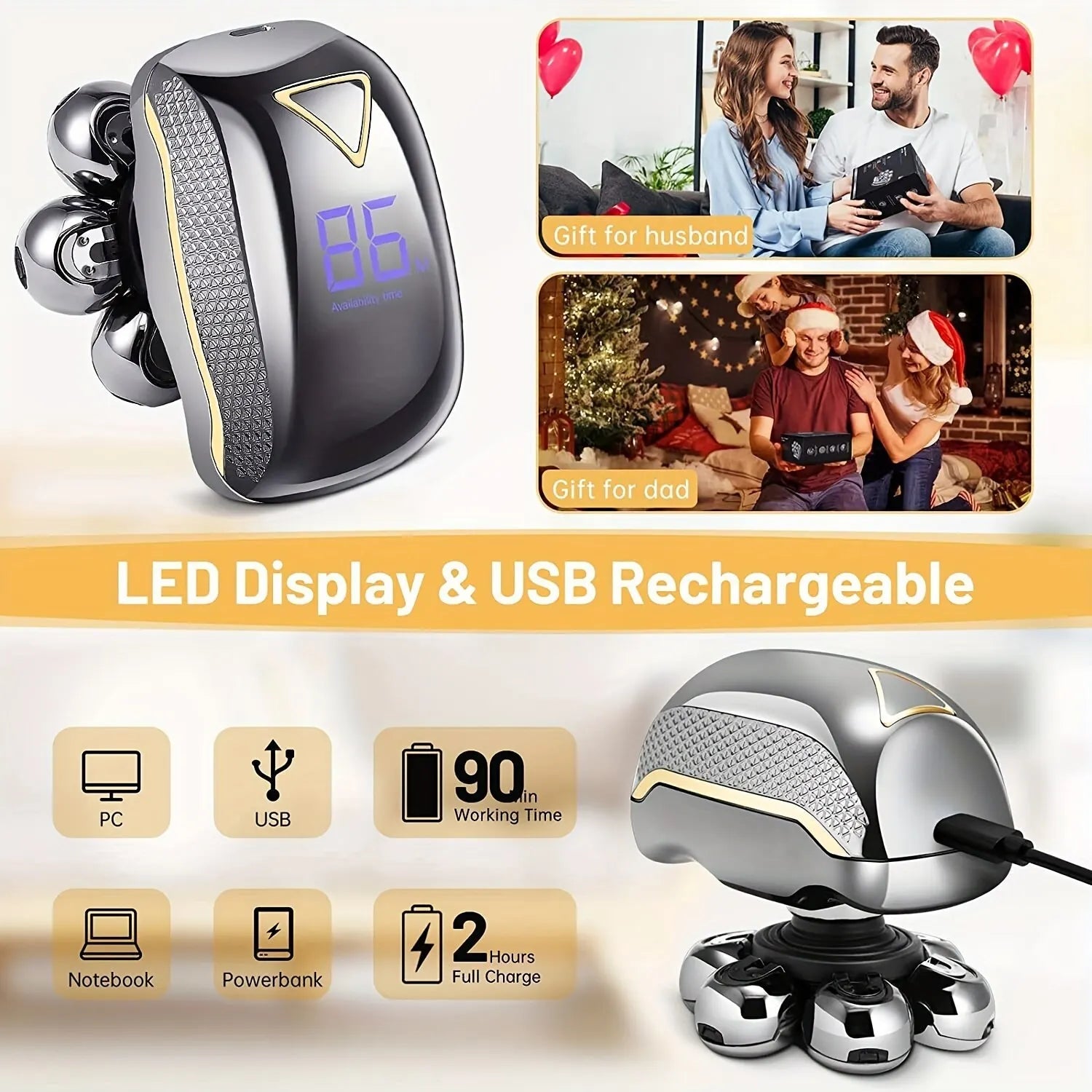 Rasoir Électrique Rechargeable Sans Fil - deslyshopping